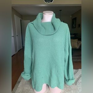 Turtleneck green sweater